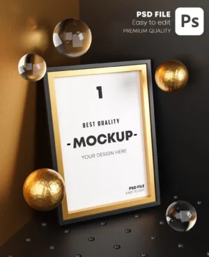 elegant mock up poster gold frame template corner crca602f9d0 size41.16mb - title:Home - اورچین فایل - format: - sku: - keywords: p_id:18