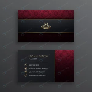 elegant red business card template with floral pa crc38e3604c size2.57mb - title:Home - اورچین فایل - format: - sku: - keywords: p_id:18