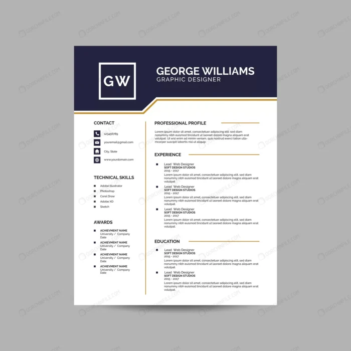 elegant resume template 2 crc1d4a023b size0.91mb - title:رزومه کاری به رنگ سفید و مشکی - اورچین فایل - format:EPS - وکتور - sku:crc1d4a023b - keywords:رزومه کاری به رنگ سفید و مشکی p_id:101663