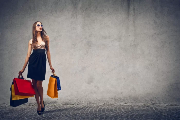 elegant woman with shopping bags crc5c4cde3c - title:زن جوان با ساک خرید - اورچین فایل - format:JPG - استوک - sku:crc5c4cde3c - keywords: p_id:98081