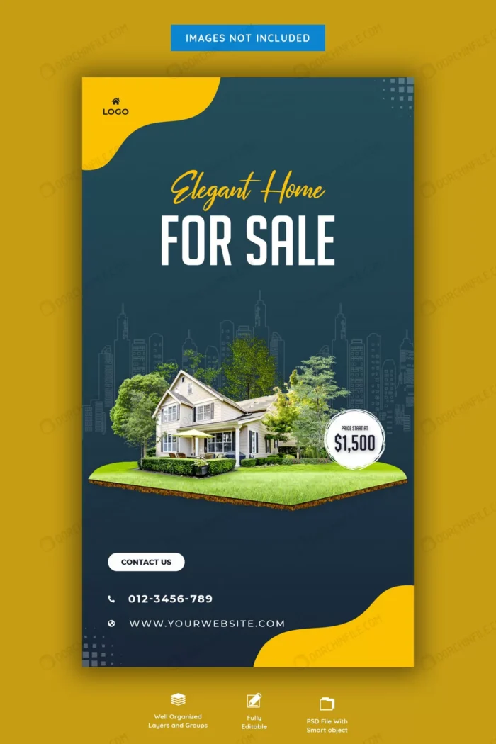 elegante casa venta plantilla historia instagram crc559bef45 size4.75mb - title:قالب استوری اینستاگرام مشاور املاک - اورچین فایل - format:PSD - فتوشاپ - sku:crc559bef45 - keywords:قالب استوری اینستاگرام مشاور املاک p_id:105097