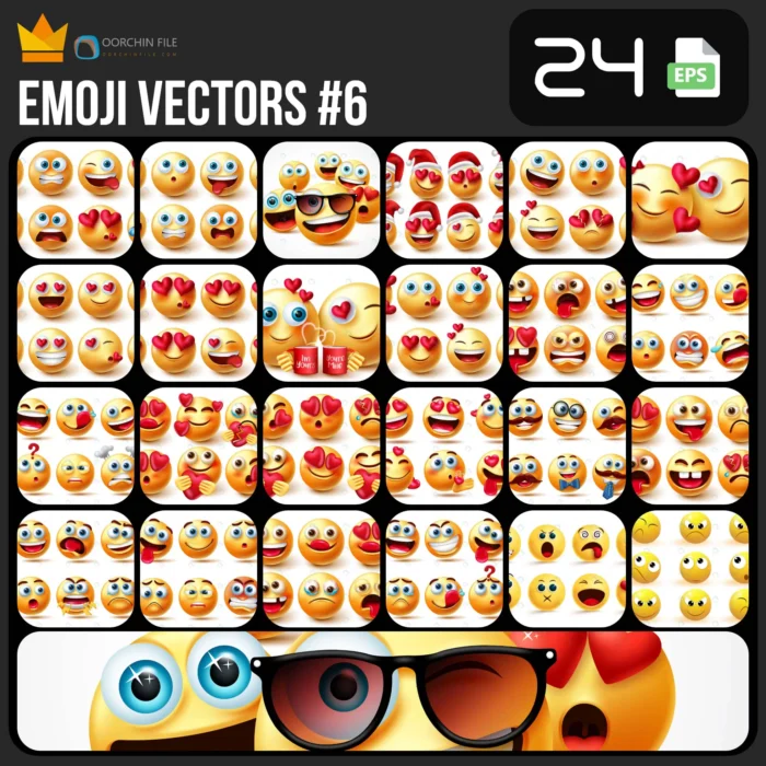 emoji eps 6ab - title:کالکشن 24 ایموجی بامزه سه بعدی با فرمت وکتور - اورچین فایل - format:EPS - وکتور - sku:crc865a23fc - keywords: p_id:63624