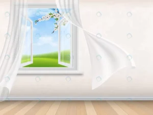 empty room interior with open window view through crcde8d51ad size9.18mb - title:Home - اورچین فایل - format: - sku: - keywords: p_id:18