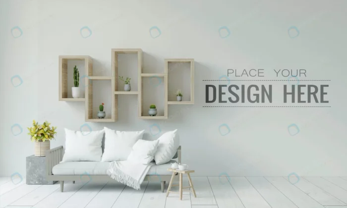 empty wall interior furniture 3d psd mockup 2 crc22c2e952 size64.48mb - title:موکاپ دیوار اتاق نشیمن با دکور چوبی - اورچین فایل - format:PSD - فتوشاپ - sku:crc22c2e952 - keywords: p_id:62056