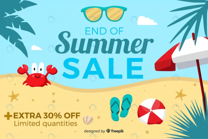 end summer sales background 4 crcd22dd742 size1.64mb - title:فروش ویژه تابستانه با تخفیف 30 درصد - اورچین فایل - format:EPS - وکتور - sku:crcd22dd742 - keywords: p_id:59477