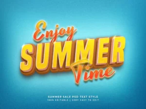 enjoy summer time editable 3d colorful text style effect psd - title:Home - اورچین فایل - format: - sku: - keywords: p_id:18