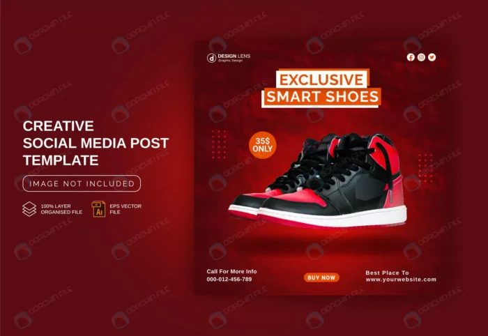 exclusive smart shoes collection instagram banner crc2227e338 size33.38mb - title:وکتور تمپلیت پست اینستاگرام ویژه تبلیغات - اورچین فایل - format:EPS - وکتور - sku:crc2227e338 - keywords: p_id:61242