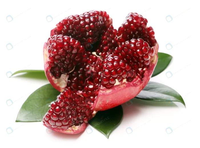 exotic delicious pomegranate white background crcedc85990 - title:عکس استوک انار قاچ شده روی برگ با پس زمینه سفید - اورچین فایل - format:JPG - استوک - sku:crcedc85990 - keywords:عکس استوک انار قاچ شده روی برگ با پس زمینه سفید, عکس استوک, تصویر استوک رایگان, دانلود رایگان, فایل تکی, یلدا p_id:31093