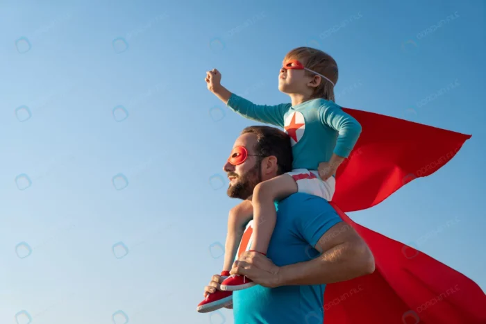 family superheroes having fun outdoor father son crceb518b64 size3.55mb 4368x2912 1 - title:پدر و پسر مثل قهرمان - اورچین فایل - format:JPG - استوک - sku:crceb518b64 - keywords: p_id:45460