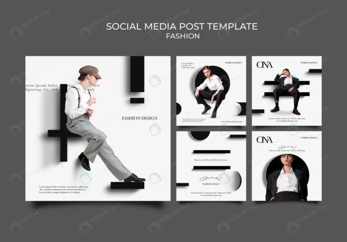 fashion design social media posts crc21705be0 size15.45mb - title:مجموعه قالب آماده لایه باز پست اینستاگرام برای مد و فشن - اورچین فایل - format:PSD - فتوشاپ - sku:crc21705be0 - keywords: p_id:45705