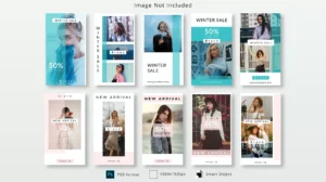 fashion instagram stories psd template set - title:Home - اورچین فایل - format: - sku: - keywords: p_id:18