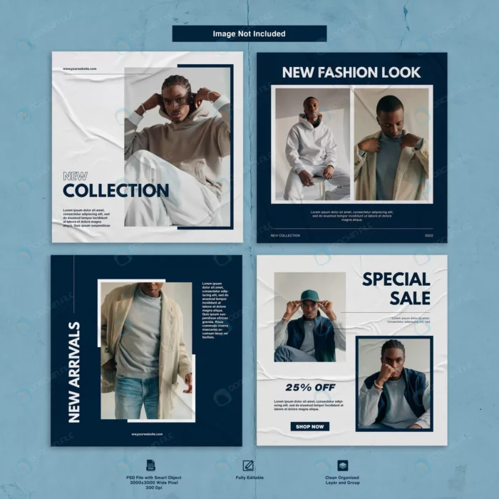 fashion man instagram post template minimalist de crce03670ea size86.57mb - title:مجموعه قالب لایه باز پست اینستاگرام - اورچین فایل - format:PSD - فتوشاپ - sku:crce03670ea - keywords: p_id:59689