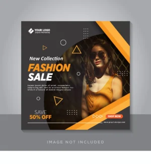 fashion sale banner square flyer social media post template 10 - title:Home - اورچین فایل - format: - sku: - keywords: p_id:18