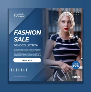 fashion sale banner square flyer social media post template 9 - title:Home - اورچین فایل - format: - sku: - keywords: p_id:18