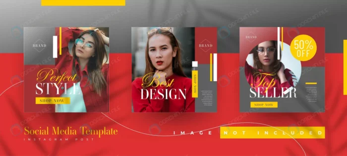 fashion sale instagram post template set crc4ef8b44f size3.32mb - title:پست اینستاگرام فروش با تخفیف 50 درصد - اورچین فایل - format:EPS - وکتور - sku:crc4ef8b44f - keywords: p_id:79883