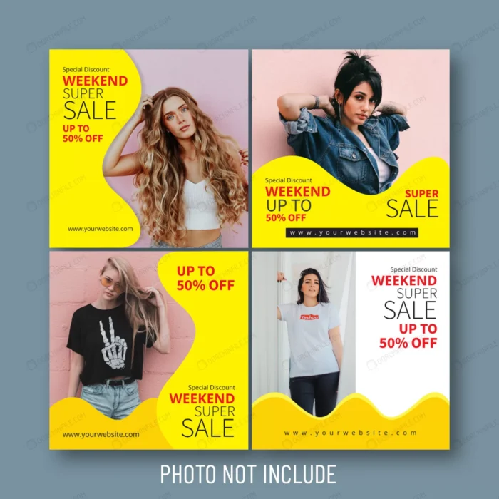 fashion sale social media web banners crca213d731 size2.17mb - title:تمپلیت پست اینستاگرام فروش ویژه آخر هفته - اورچین فایل - format:EPS - وکتور - sku:crca213d731 - keywords: p_id:100993