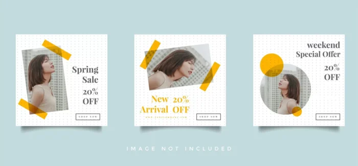 fashion social media feed post promotion design v crc9288576f size991.3kb - title:قالب پست اینستاگرام ویژه تبلیغ محصول و تخفیف آخر هفته - اورچین فایل - format:EPS - وکتور - sku:crc9288576f - keywords: p_id:32667