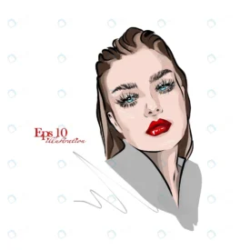 fashion style sketch woman face with bright red l crc6487b055 size1.71mb - title:Home Main - اورچین فایل - format: - sku: - keywords: p_id:18