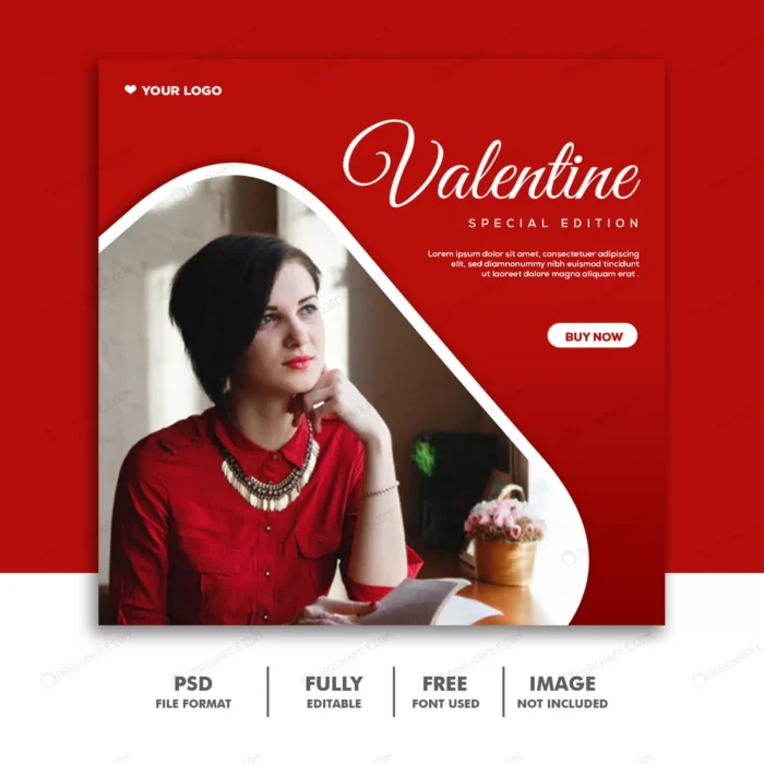 fashion valentine banner social media post instag crc13e28497 size1.00mb - title:پست اینستاگرام ولنتاین - اورچین فایل - format:PSD - فتوشاپ - sku:crc13e28497 - keywords:پست اینستاگرام ولنتاین p_id:103811