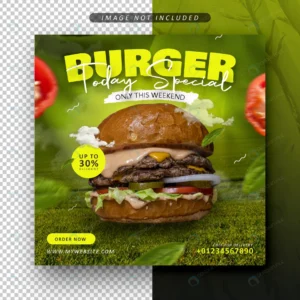 fast food burger social media promotion post feed rnd671 frp29020736 - title:Home - اورچین فایل - format: - sku: - keywords: p_id:18