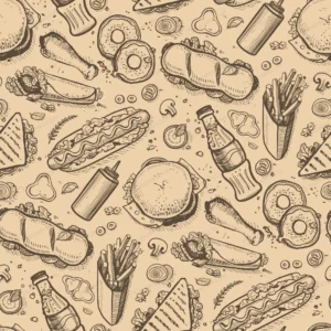 fast food hand drawn vintage background crcad457742 size9.14mb - title:Home - اورچین فایل - format: - sku: - keywords: p_id:18