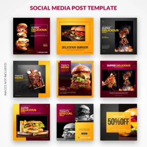 fast food instagram bundle kit template crcf9605ca6 size6.84mb - title:Home - اورچین فایل - format: - sku: - keywords: p_id:18