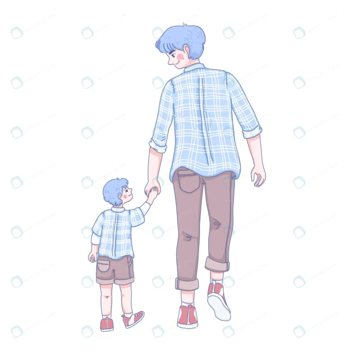 father s day illustration 4 crc77ce74b7 size2.44mb - title:وکتور پدر و پسر با لباس ست - اورچین فایل - format:EPS - وکتور - sku:crc77ce74b7 - keywords: p_id:84563