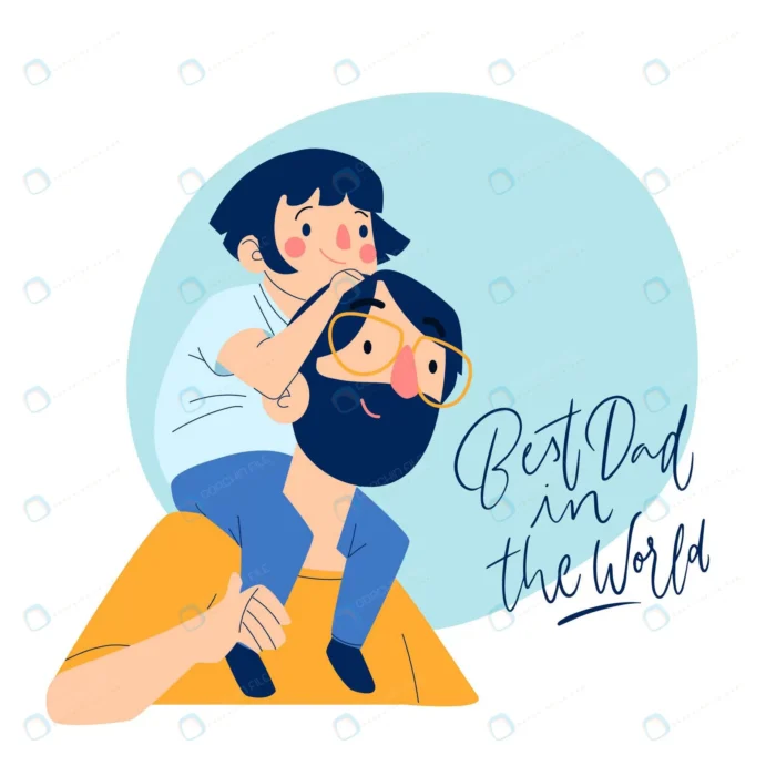 fathers day illustration theme crce164da1a size694.29kb - title:کارت تبریک کارتونی روز پدر با فرمت وکتور - اورچین فایل - format:EPS - وکتور - sku:crce164da1a - keywords: p_id:33582