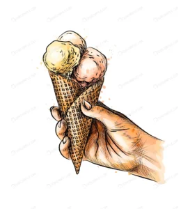 female hand holding ice cream waffle cone from sp crcb14d1ade size7.62mb - title:Home - اورچین فایل - format: - sku: - keywords: p_id:18