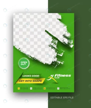 fitness club a4 brochure flyer poster design temp crcf856f80b size6.40mb - title:Home - اورچین فایل - format: - sku: - keywords: p_id:18