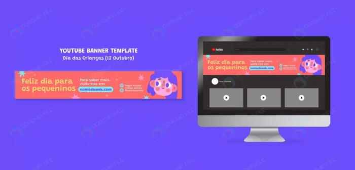 flat design chlidren s day template rnd648 frp31193161 - title:تمپلیت کاور پروفایل یوتیوب با محتوای روز جهانی کودک - اورچین فایل - format:PSD - فتوشاپ - sku:frp31193161 - keywords: p_id:71765