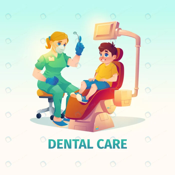 flat design dental care illustration 2 crcd57365cb size1.75mb - title:کاراکتر خانم دندانپزشک در حال معاینه - اورچین فایل - format:EPS - وکتور - sku:crcd57365cb - keywords: p_id:78253