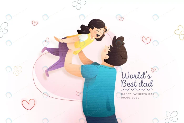 flat design father s day celebration crc187a0f8a size5.03mb - title:دانلود طرح کارتونی تبریک روز پدر با فرمت وکتور - اورچین فایل - format:EPS - وکتور - sku:crc187a0f8a - keywords: p_id:33786