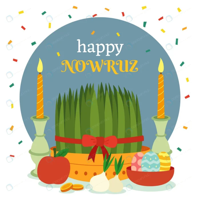 flat design happy nowruz items.webp crc6916befc size1.46mb - title:وکتور فلت ویژه تبریک عید نوروز - اورچین فایل - format:EPS - وکتور - sku:crc6916befc - keywords: p_id:45974