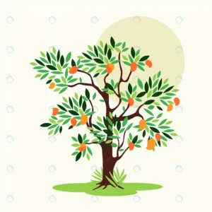 flat design mango tree with leaves crc6414fbdf size0.55mb - title:Home - اورچین فایل - format: - sku: - keywords: p_id:18