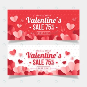 flat design valentines day banners template - title:Home - اورچین فایل - format: - sku: - keywords: p_id:18