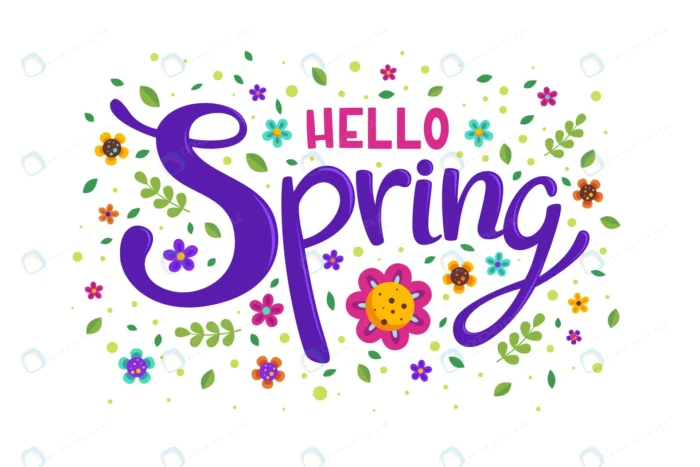flat floral spring lettering crc534b4b00 size1.60mb - title:وکتور سلام به بهار با گلهای رنگارنگ - اورچین فایل - format:EPS - وکتور - sku:crc534b4b00 - keywords: p_id:55039