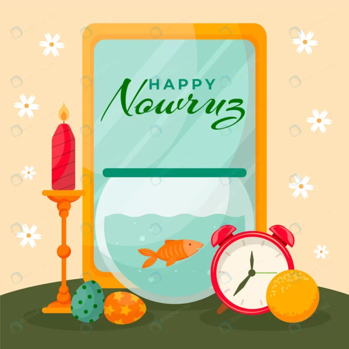 flat happy nowruz illustration 2 crc2c2e58c3 size0.70mb - title:وکتور تبریک عید نوروز با هفت سین - اورچین فایل - format:EPS - وکتور - sku:crc2c2e58c3 - keywords: p_id:53076