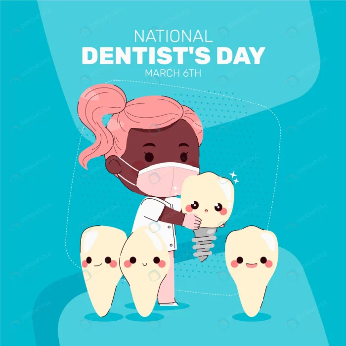 flat national dentist s day illustration 4 crcc48e9f2f size1.56mb - title:تبریک روز جهانی دندانپزشک با کاراکتر خانم دکتر - اورچین فایل - format:EPS - وکتور - sku:crcc48e9f2f - keywords: p_id:78261