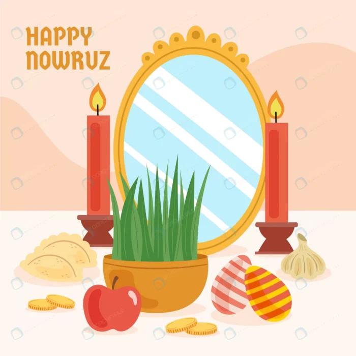 flat nowruz illustration 3 crc170aa1f0 size1.26mb - title:وکتور تبریک عید نوروز با هفت سین - اورچین فایل - format:EPS - وکتور - sku:crc170aa1f0 - keywords: p_id:53315