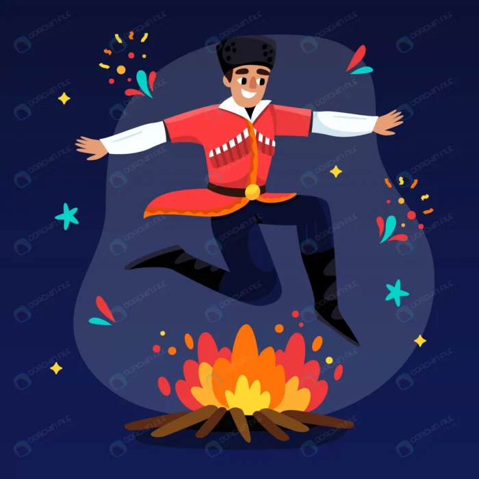 flat nowruz illustration 8 crcaa759b43 size1.21mb 1 - title:وکتور پریدن مرد از روی آتش - اورچین فایل - format:EPS - وکتور - sku:crcaa759b43 - keywords: p_id:53347