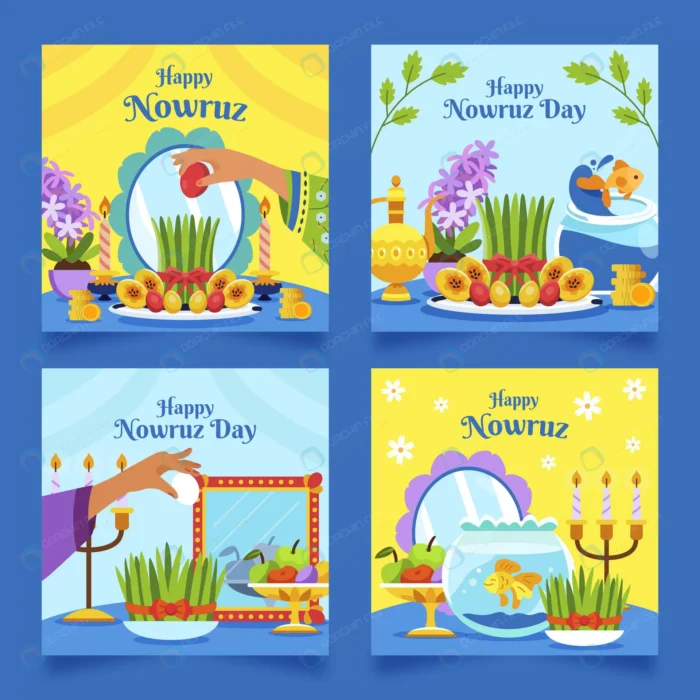 flat nowruz instagram posts collection 3 crc0b2e090b size3.56mb - title:مجموعه وکتور پست اینستاگرام برای تبریک عید نوروز - اورچین فایل - format:EPS - وکتور - sku:crc0b2e090b - keywords: p_id:52840