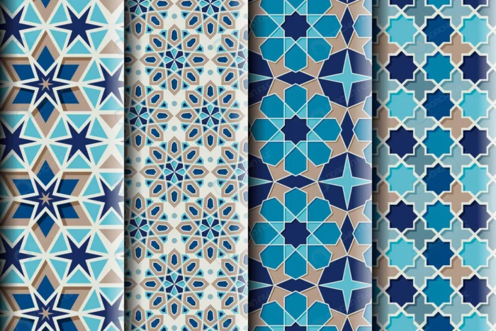 flat ornamental arabic pattern collection 2 crca32a6391 size2.16mb - title:وکتور 4 پترن مذهبی در شکل های مختلف - اورچین فایل - format:EPS - وکتور - sku:crca32a6391 - keywords: p_id:52786