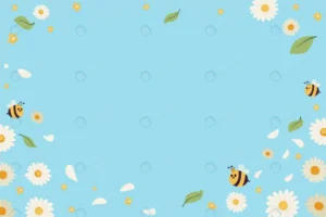 flat spring background with bees flowers crc0633e881 size0.82mb - title:Home - اورچین فایل - format: - sku: - keywords: p_id:18