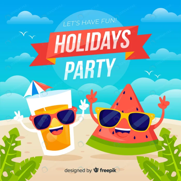 flat tropical summer party background crcf640c23e size1.45mb - title:وکتور کارتونی هندوانه و لیموناد تابستانی - اورچین فایل - format:EPS - وکتور - sku:crcf640c23e - keywords: p_id:59506