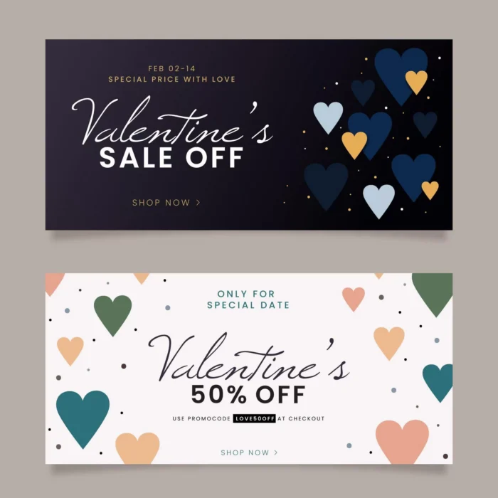 flat valentine s day banners pack crc8552928b size3.31mb - title:بنر تخفیف ولنتاین با فرمت وکتور - اورچین فایل - format:EPS - وکتور - sku:crc8552928b - keywords: p_id:34264