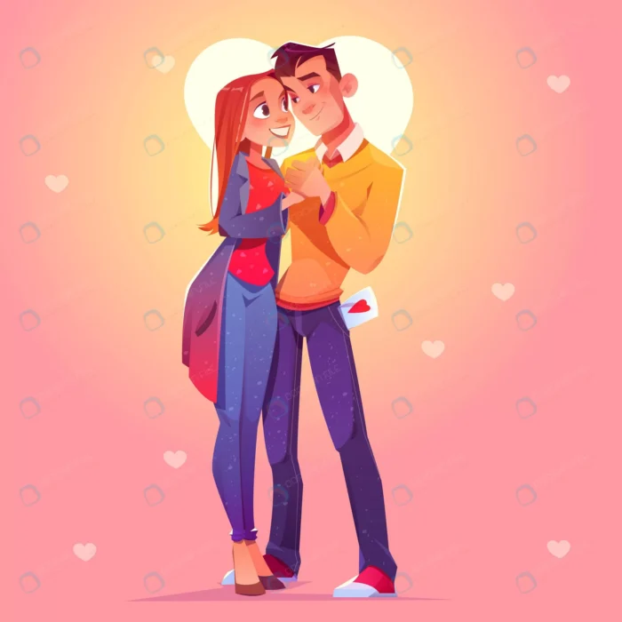 flat valentine s day couple crc3be667b7 size863.94kb 1 - title:زوج عاشق کارتونی مخصوص ولنتاین - اورچین فایل - format:EPS - وکتور - sku:crc3be667b7 - keywords: p_id:44053