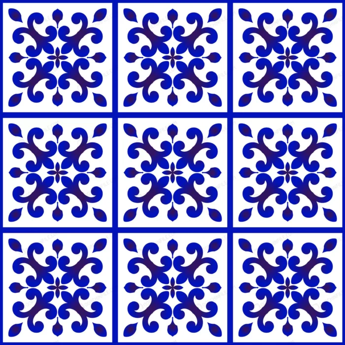 floral pattern blue white crc9df15541 size4.82mb - title:پترن کاشی دیواری - اورچین فایل - format:EPS - وکتور - sku:crc9df15541 - keywords: p_id:101199