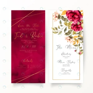 floral red wedding invitation menu template crc5b14ec95 size14.31mb - title:Home - اورچین فایل - format: - sku: - keywords: p_id:18