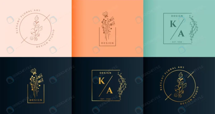 floral style minimal logotype monogram set crc05f83dfe size2.22mb - title:لوگوی وکتور طرح فلورال - اورچین فایل - format:EPS - وکتور - sku:crc05f83dfe - keywords: p_id:90237